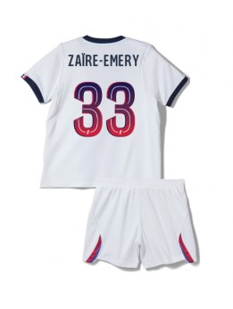 Paris Saint-Germain Warren Zaire-Emery #33 Replika Borta Kläder Barn 2026-27 Kortärmad (+ byxor)